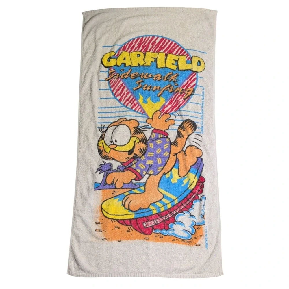 Vintage Garfield Towel Beach Towel Travel Vacation Pool